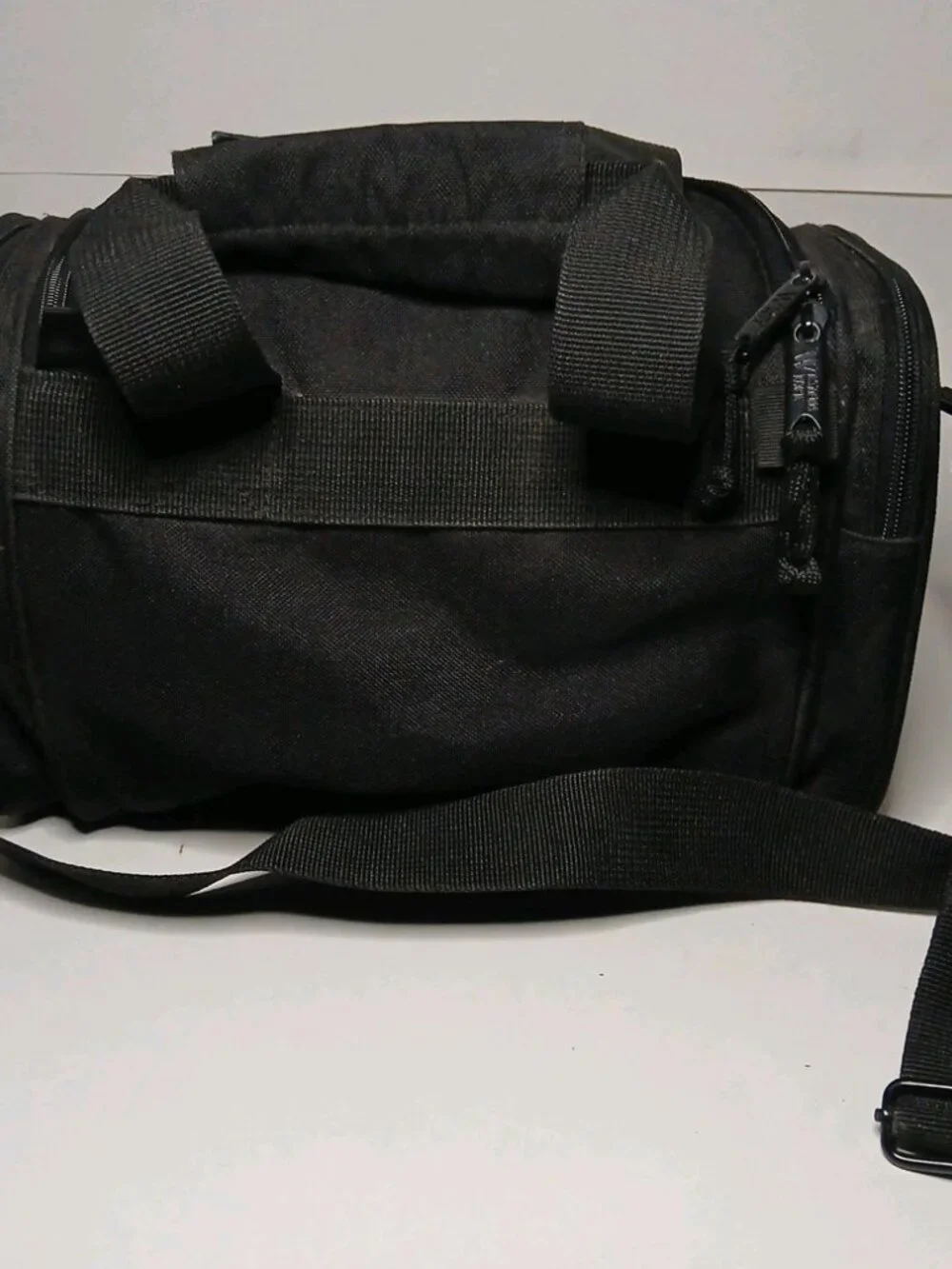 Vintage Camera Bag w Adj. Shoulder Strap, Black, Durable Tough Canvas Exterior